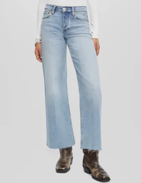 Mid Rise Wide Leg Crop, Undertow Stone Wash Finish