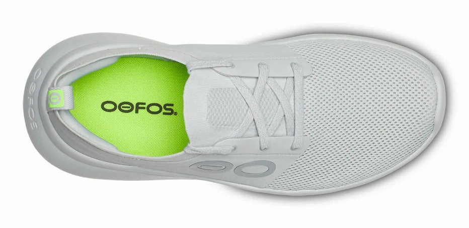 OOFOS OOMY STRIDE MEN'S GLACIER running in the rain shoes Asymmetric Lace Guide