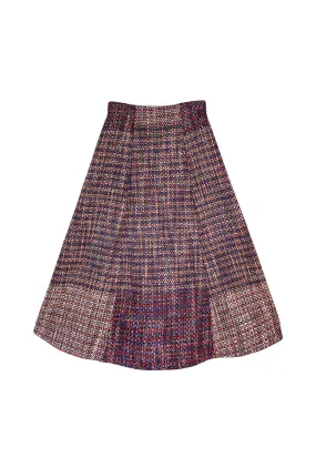 Workwear Midi Guest Skirt - Cranberry Tweed