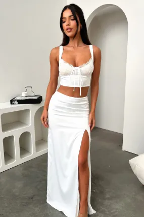 Essen Maxi Skirt - White Modern Details