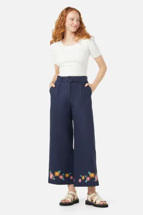 Thea Emb Culotte Comfy Ease High-waisted fit