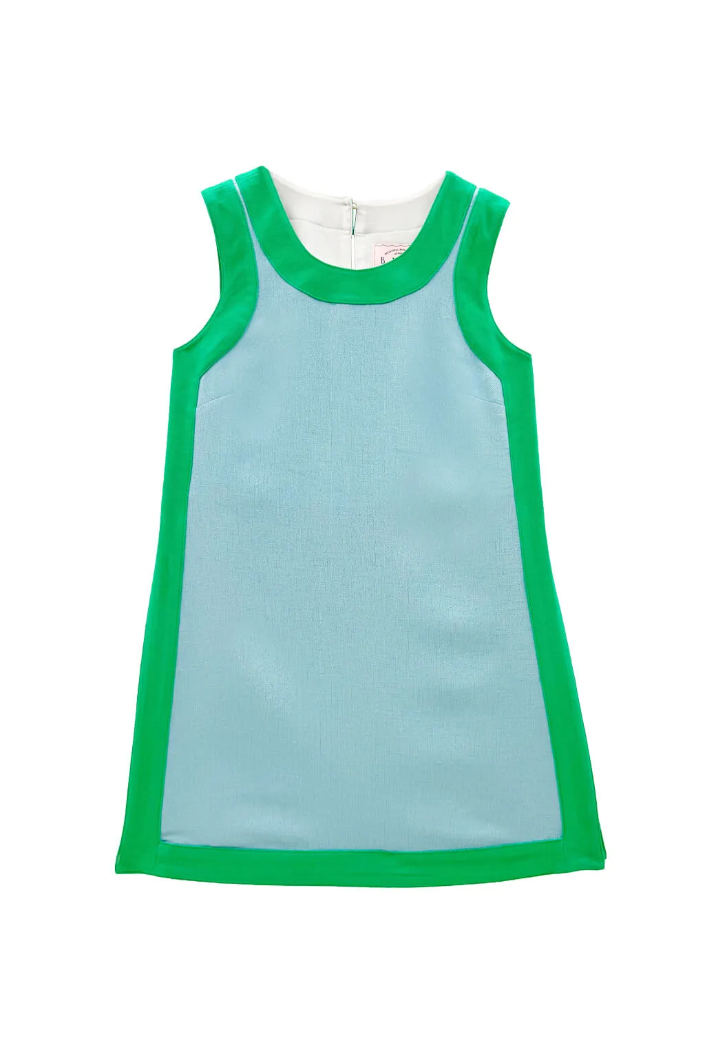 Stylish Waistband Design Mini Bermuda Set - Aqua & Kelly Green