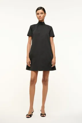 MINI ILANA DRESS | BLACK Clasp-Closure Slim-fit