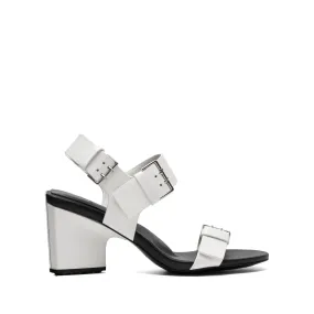 MIRROR SENARY WHITE Ankle Strap Heels