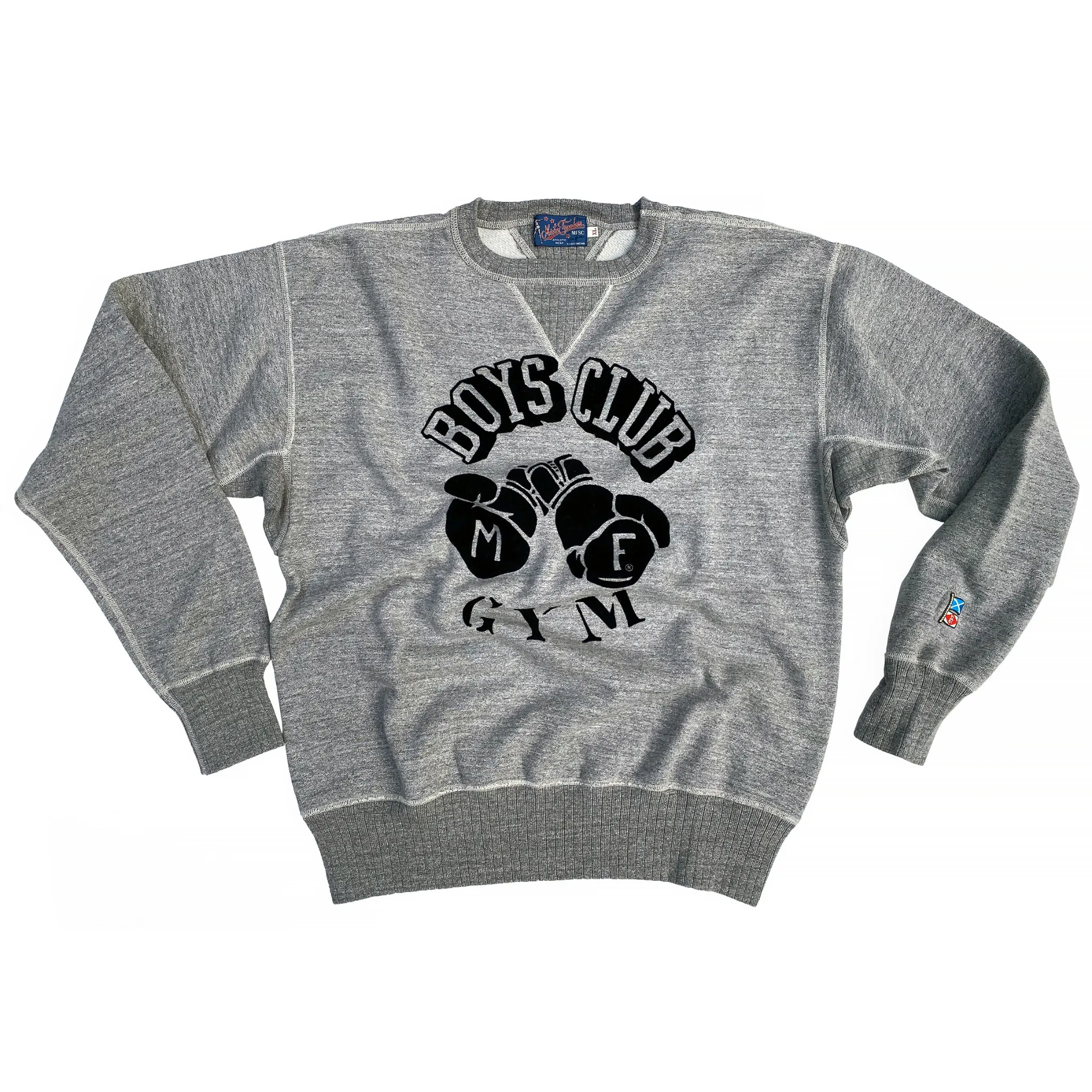 The Medalist Sweatshirt - Heather Grey "Boys Club" Flock Print Water Resistant