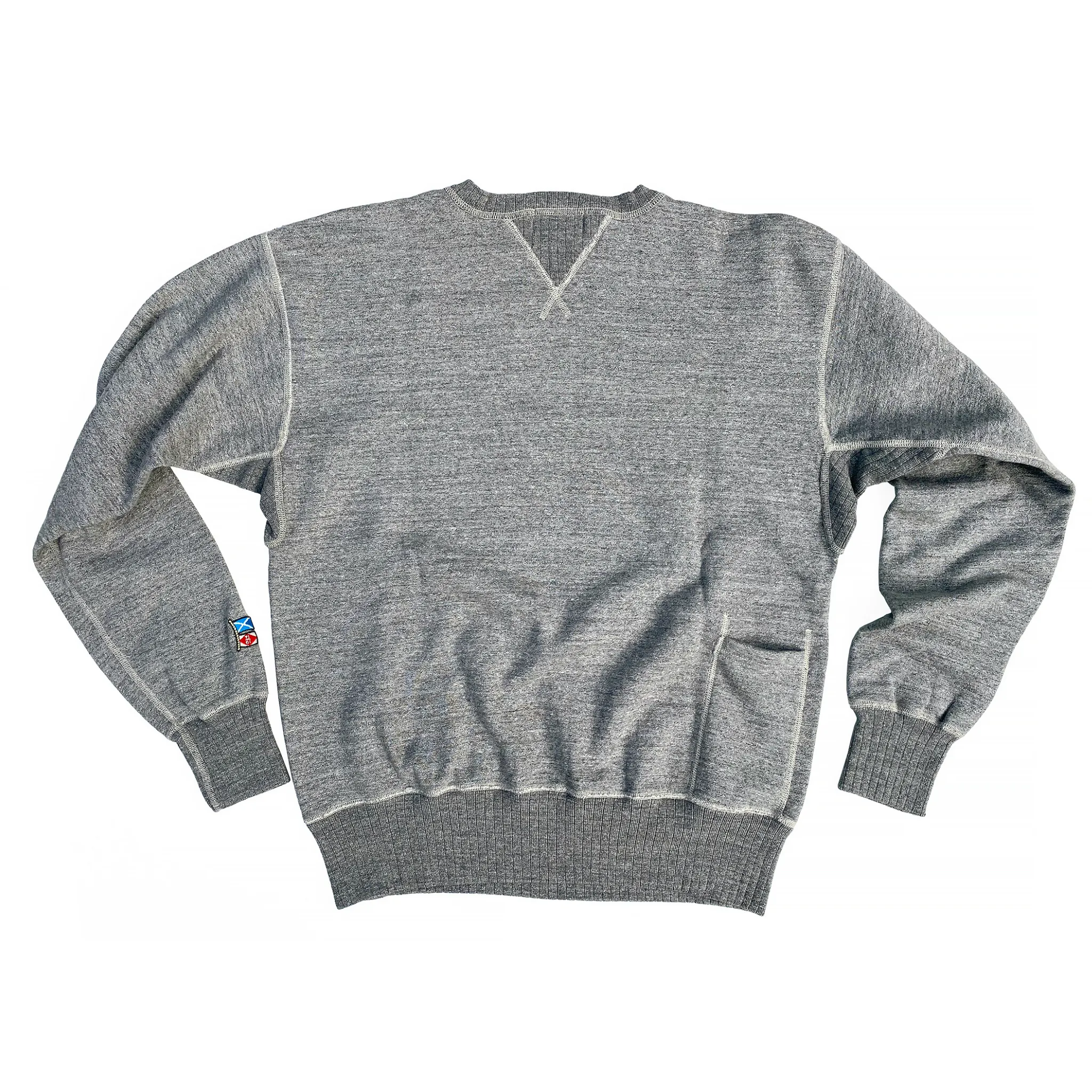 The Medalist Sweatshirt - Heather Grey "Boys Club" Flock Print clip accents