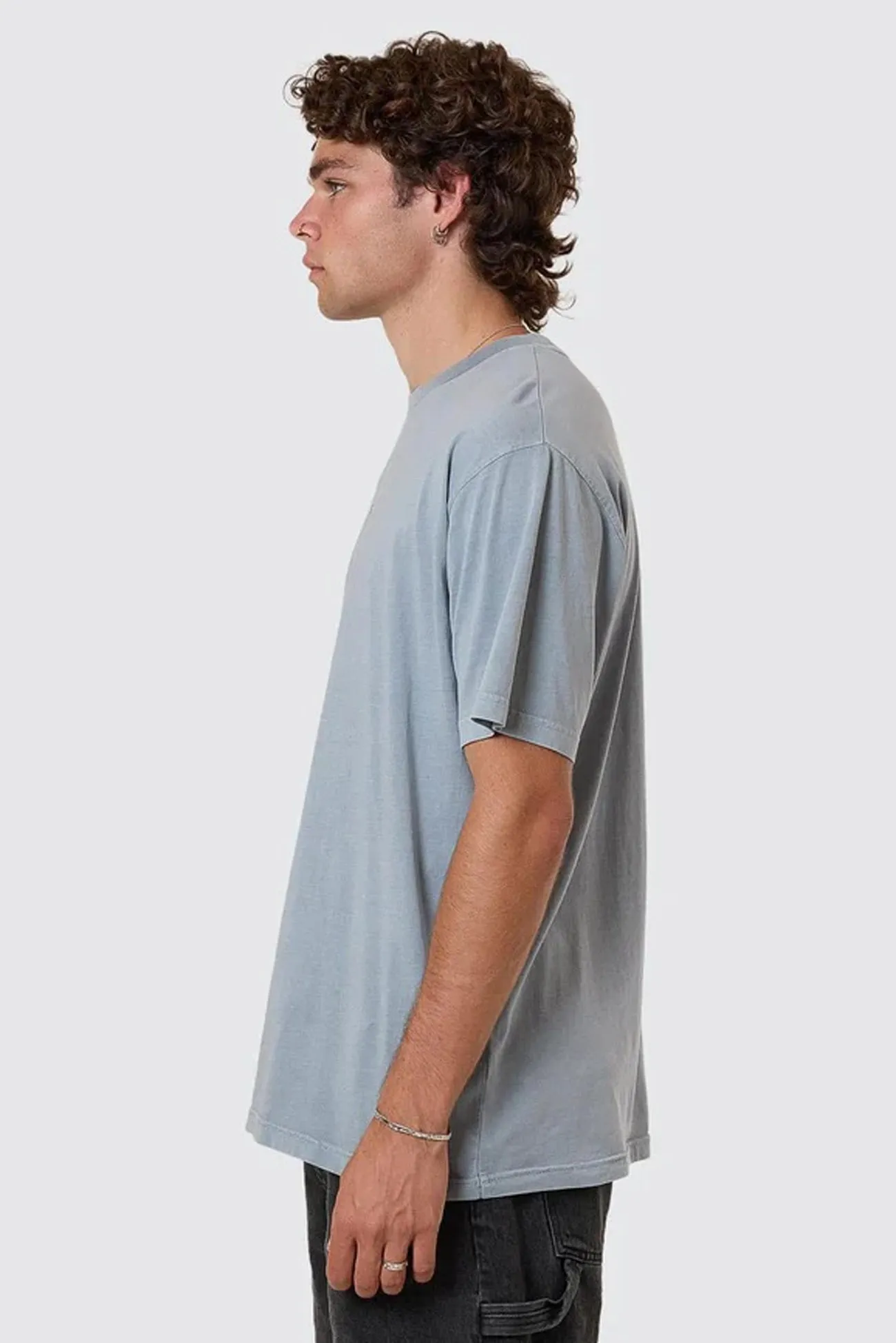 Minimal Thrills Merch Fit Tee Smog LaserCutVents DoubleLayered Collar