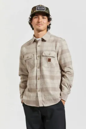 PocketDetails PreWashed Bowery Heavy Weight Long Sleeve Flannel Off White Cinder Grey