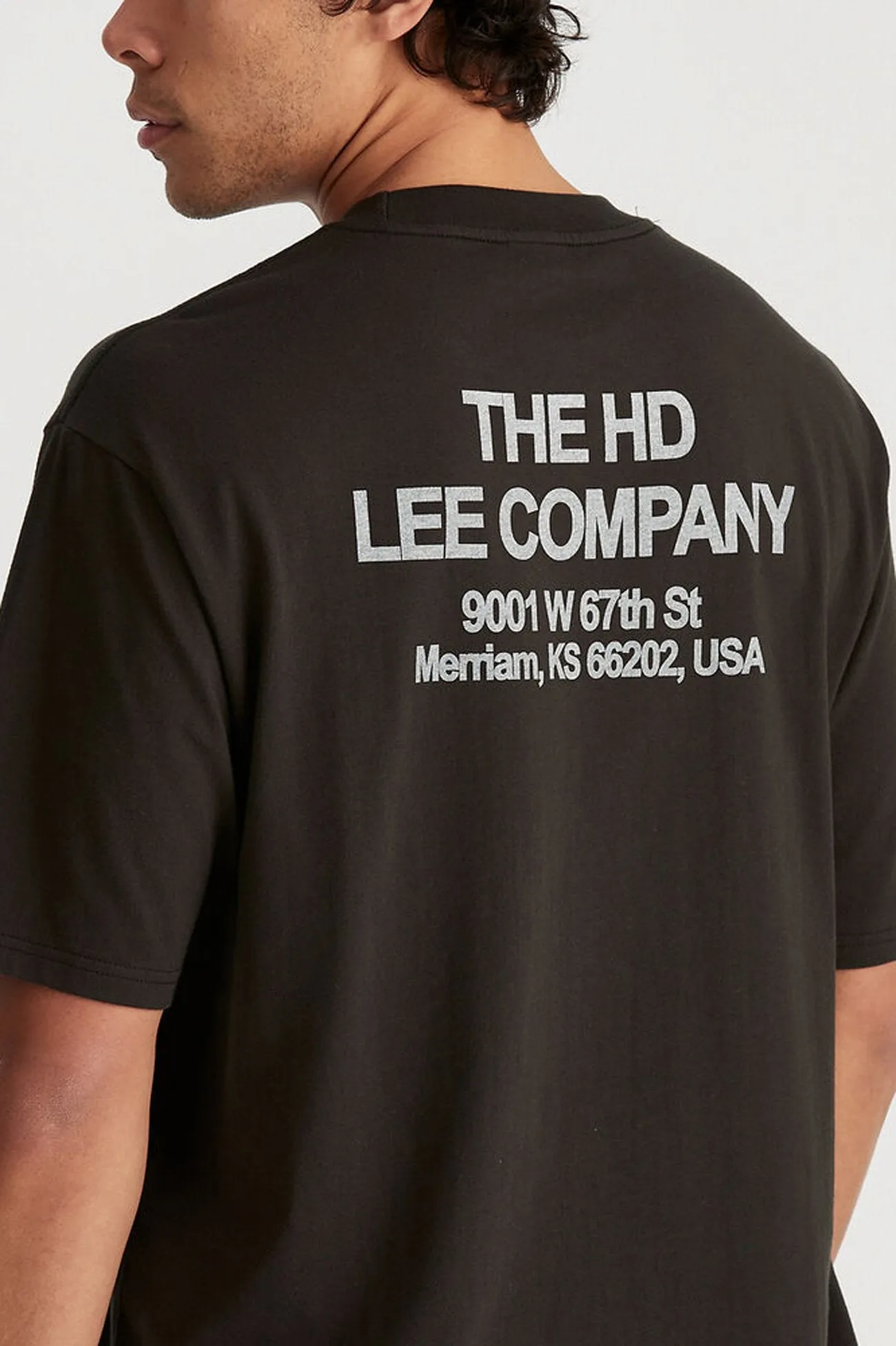 Temperature Regulating Textile Work Clothes Baggy Tee Worn Black