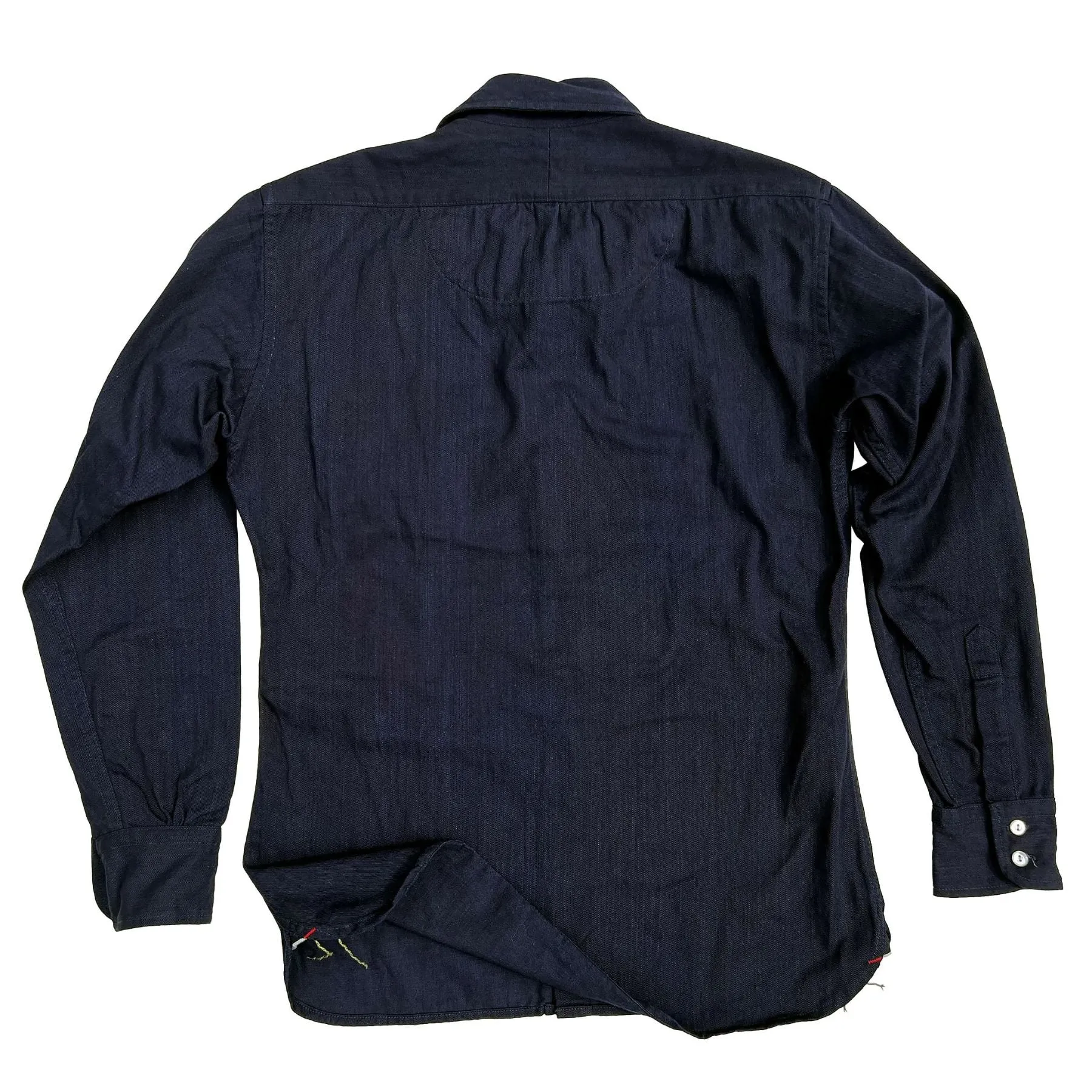 Anti-static color block Aristocrat Shirt - NOS Double Indigo Twill
