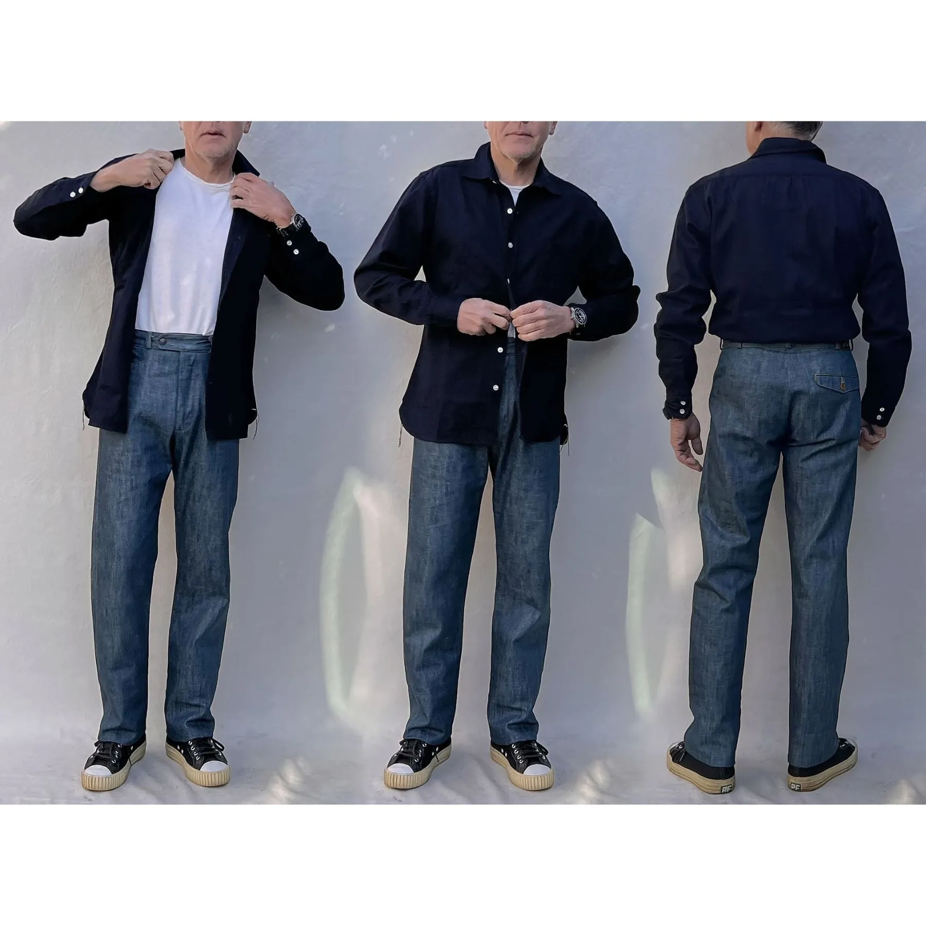 Aristocrat Shirt - NOS Double Indigo Twill Lightweight Construction Comfort Stretch