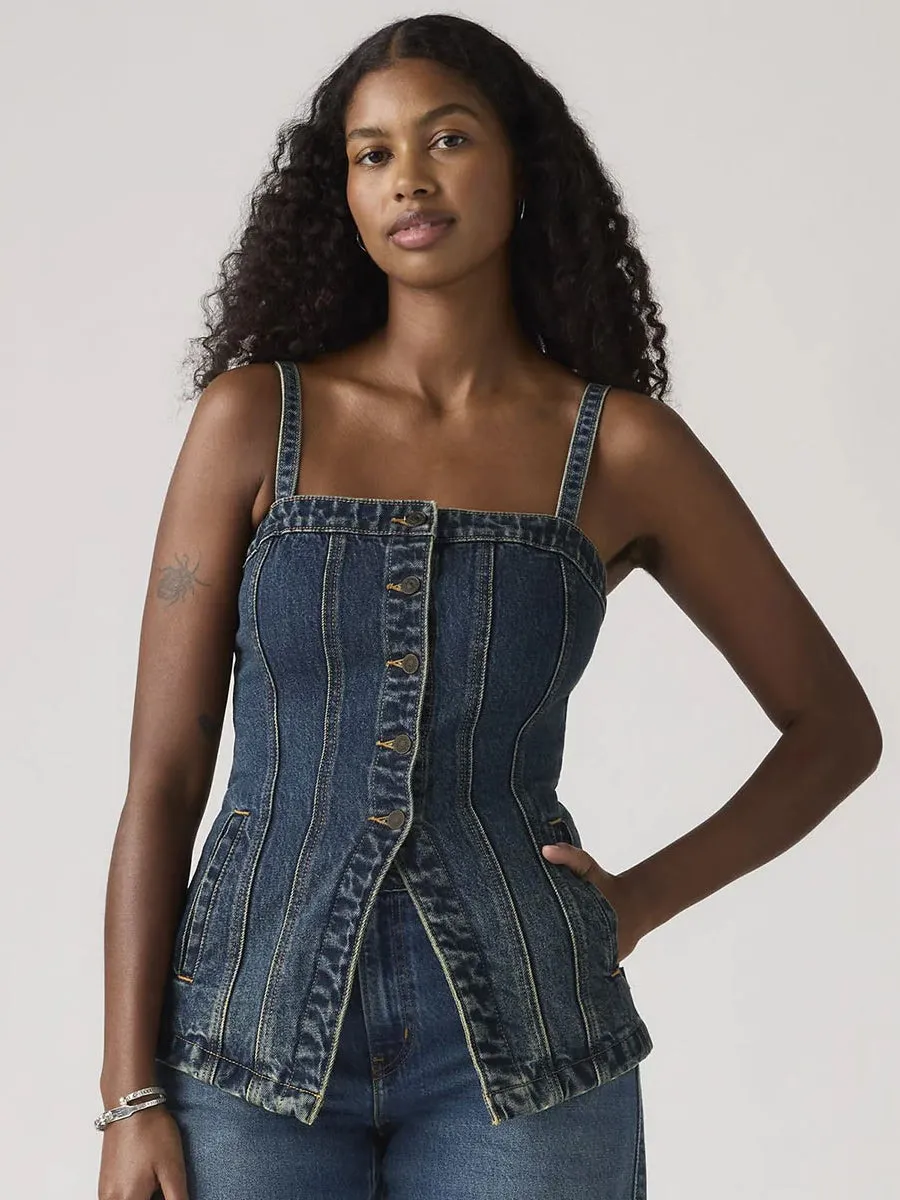 LEVI'S TAILORED BUSTIER - HINGED HEART NO Multi Panel Construction