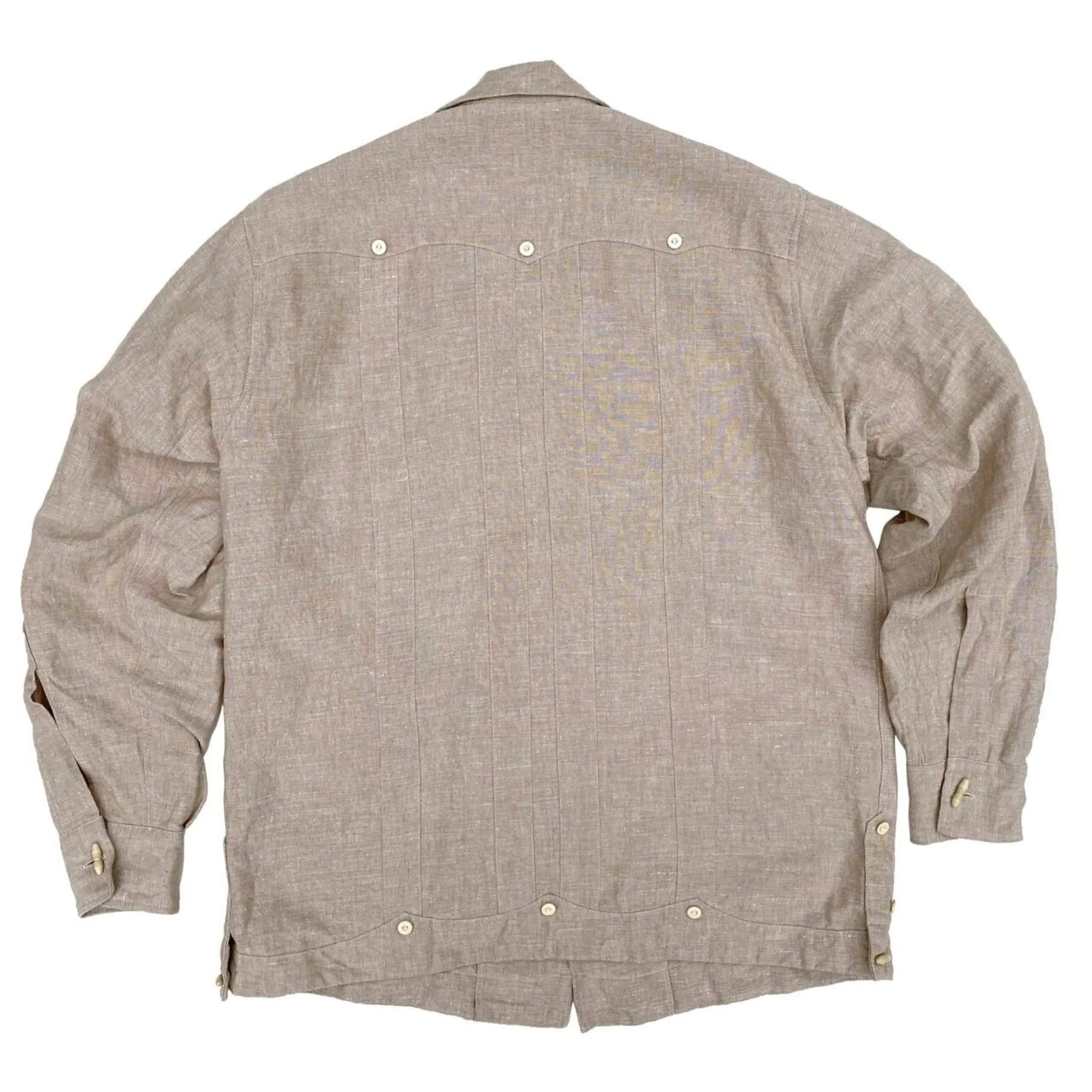 Meridana Shirt - Oatmeal Chambray - Warehouse Round Collar Graduation Attire