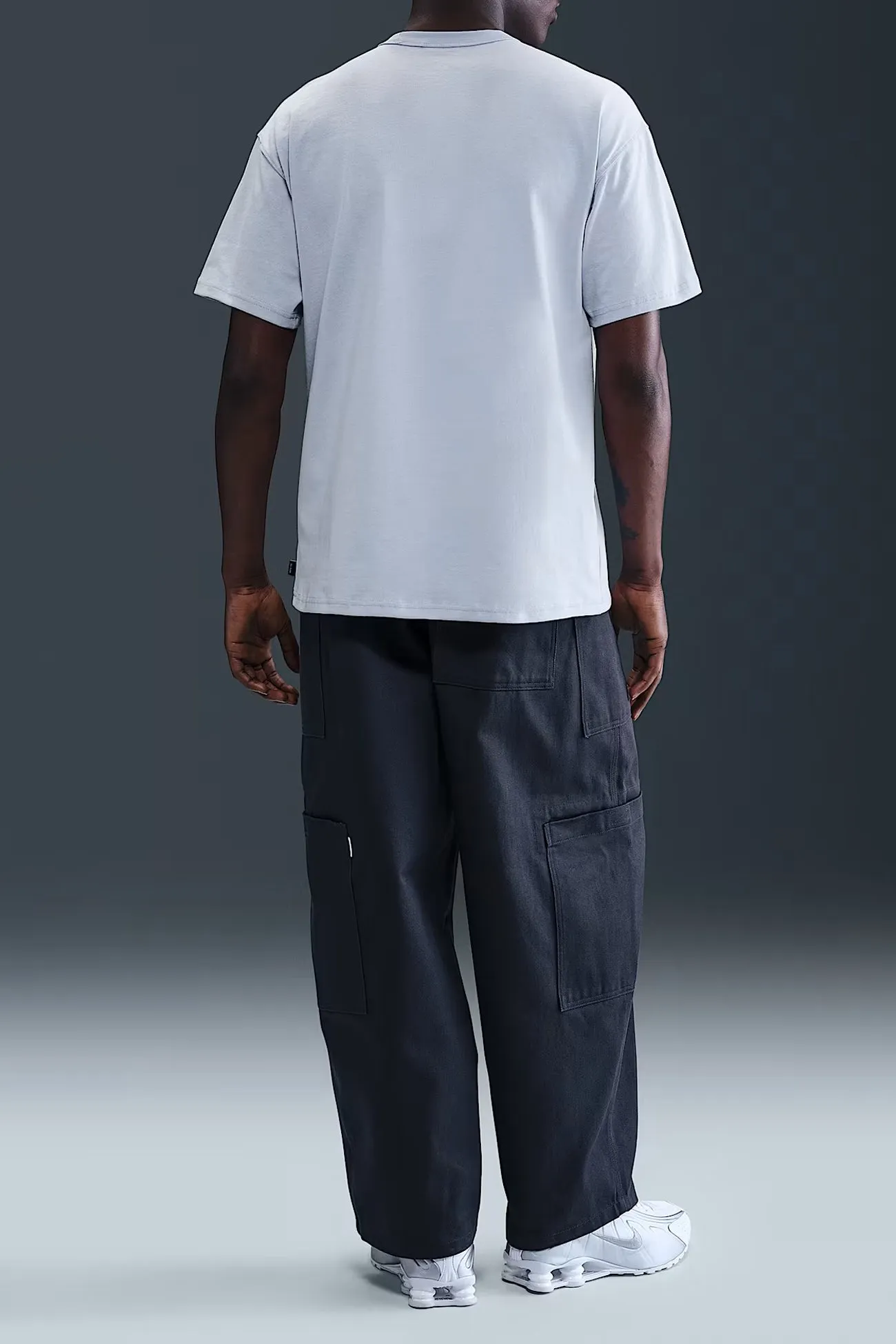 Nike Sportswear Premium Essentials Tee Ghost Garment Washed Finish Flexible Waistband