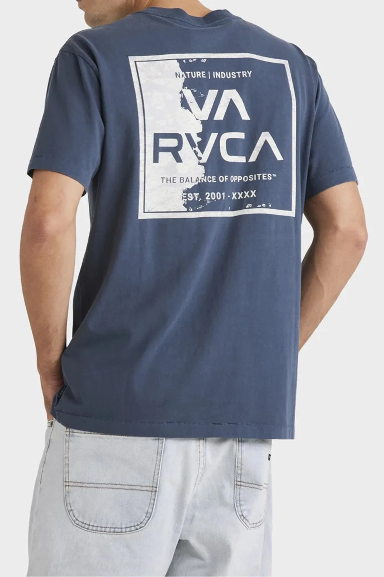 VA Torn Short Sleeve Tee Petrol Blue AthleisureCompatible