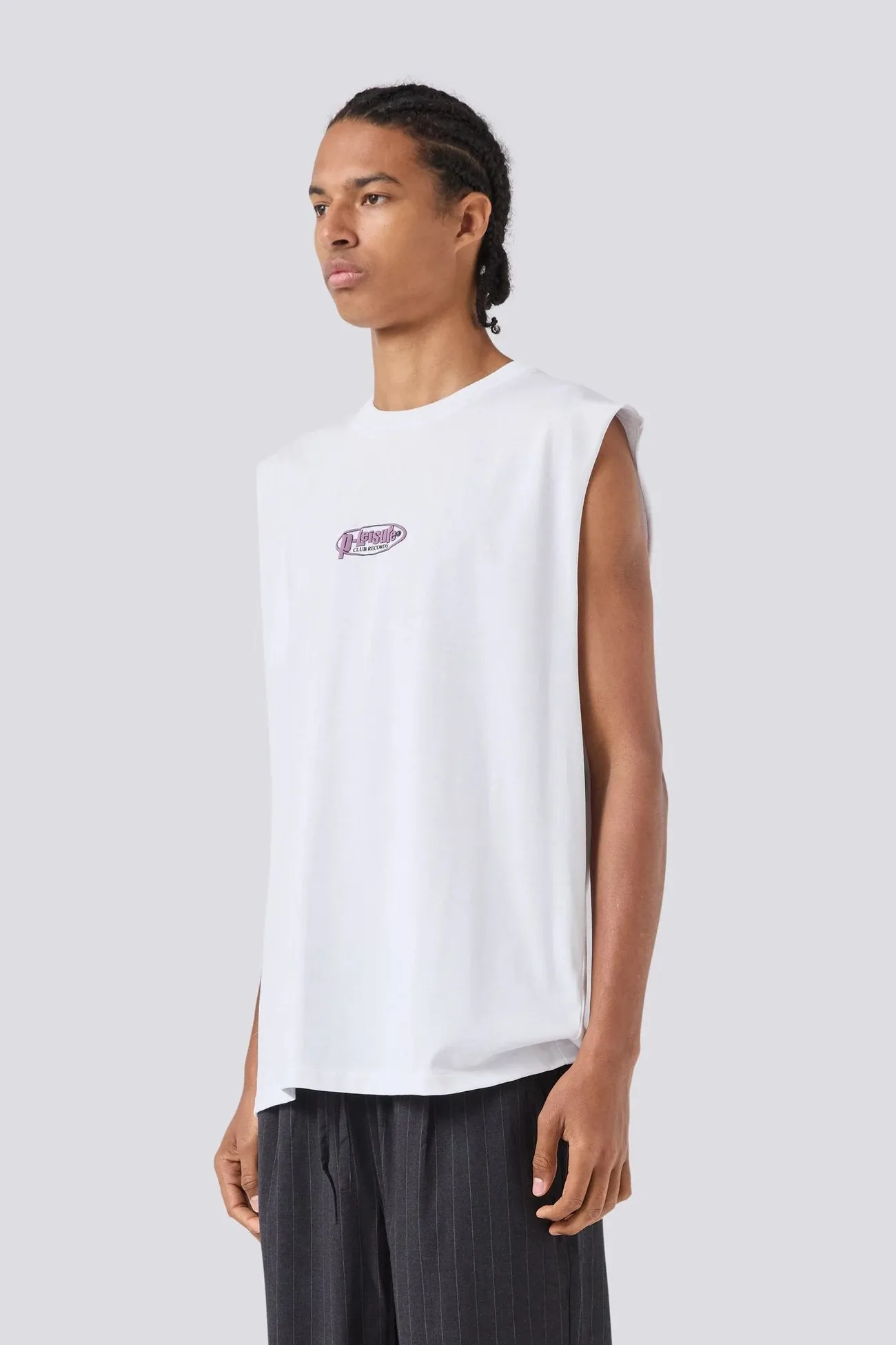 Cozy Sweatshirt Montage Muscle White