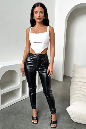 Montello Pants - Black PU Day Wear