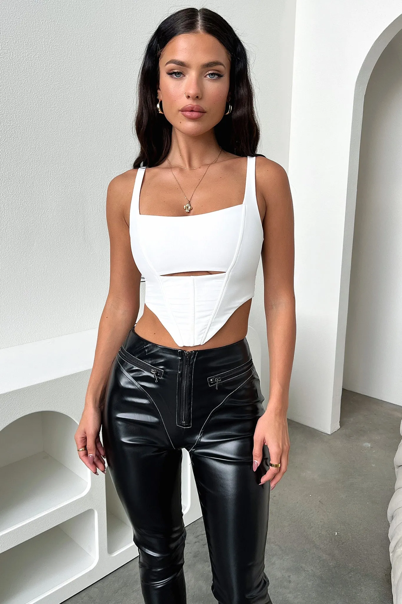 Basic Style Montello Pants - Black PU