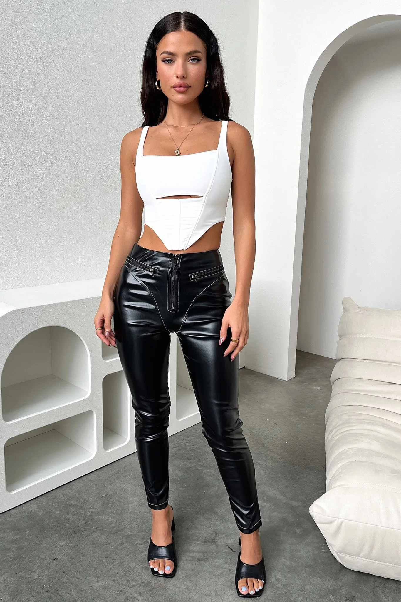 Montello Pants - Black PU Day Wear