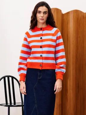 Multi Pocket Functional Design Durable Overlock Stitch MORAND CARDIGAN - ROUGE