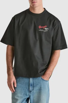 LightweightMaterial retro look Motel Boxcar Tee Dark Slate