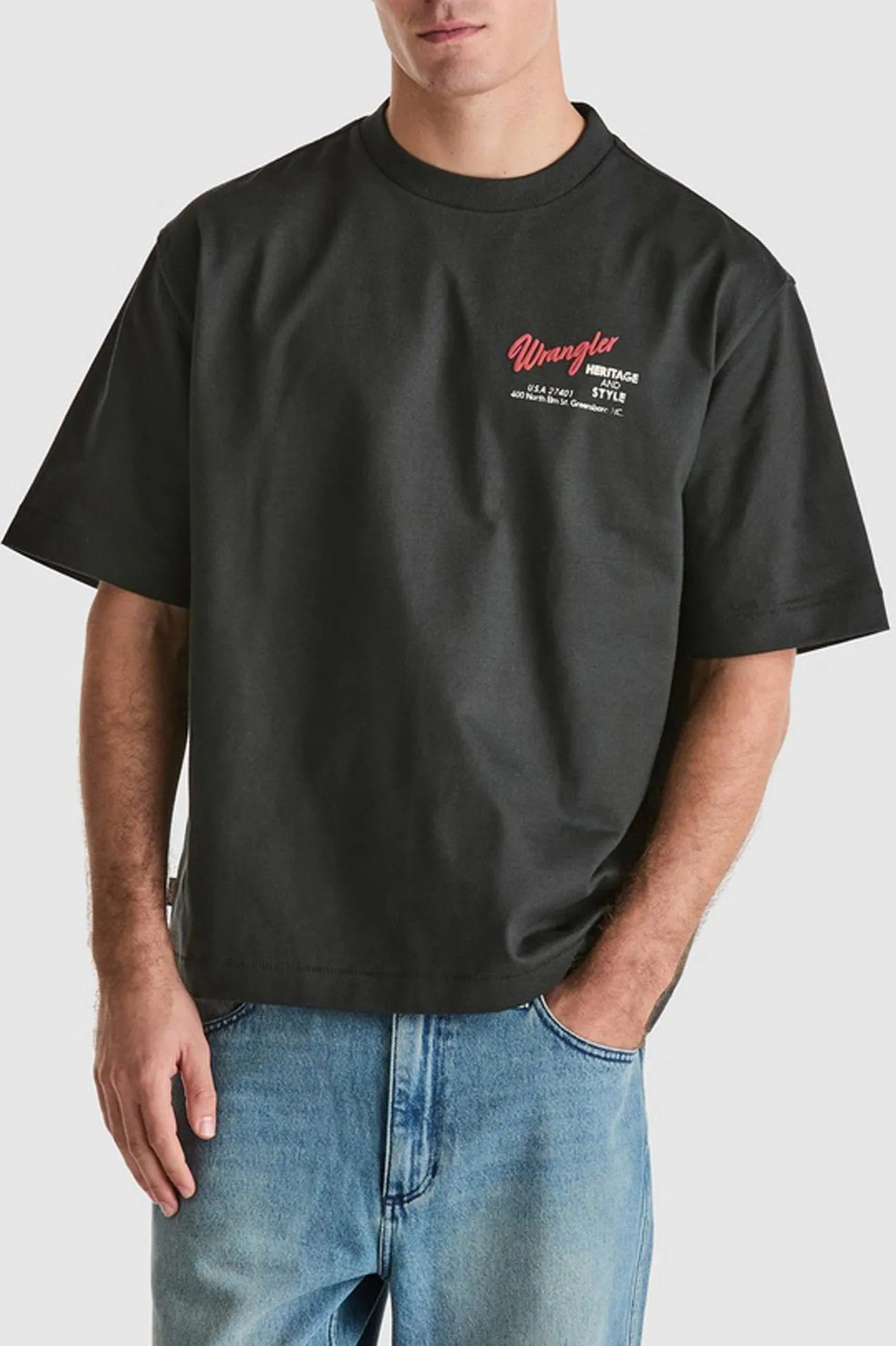 Casual Sweater AthleisureInspired Motel Boxcar Tee Dark Slate