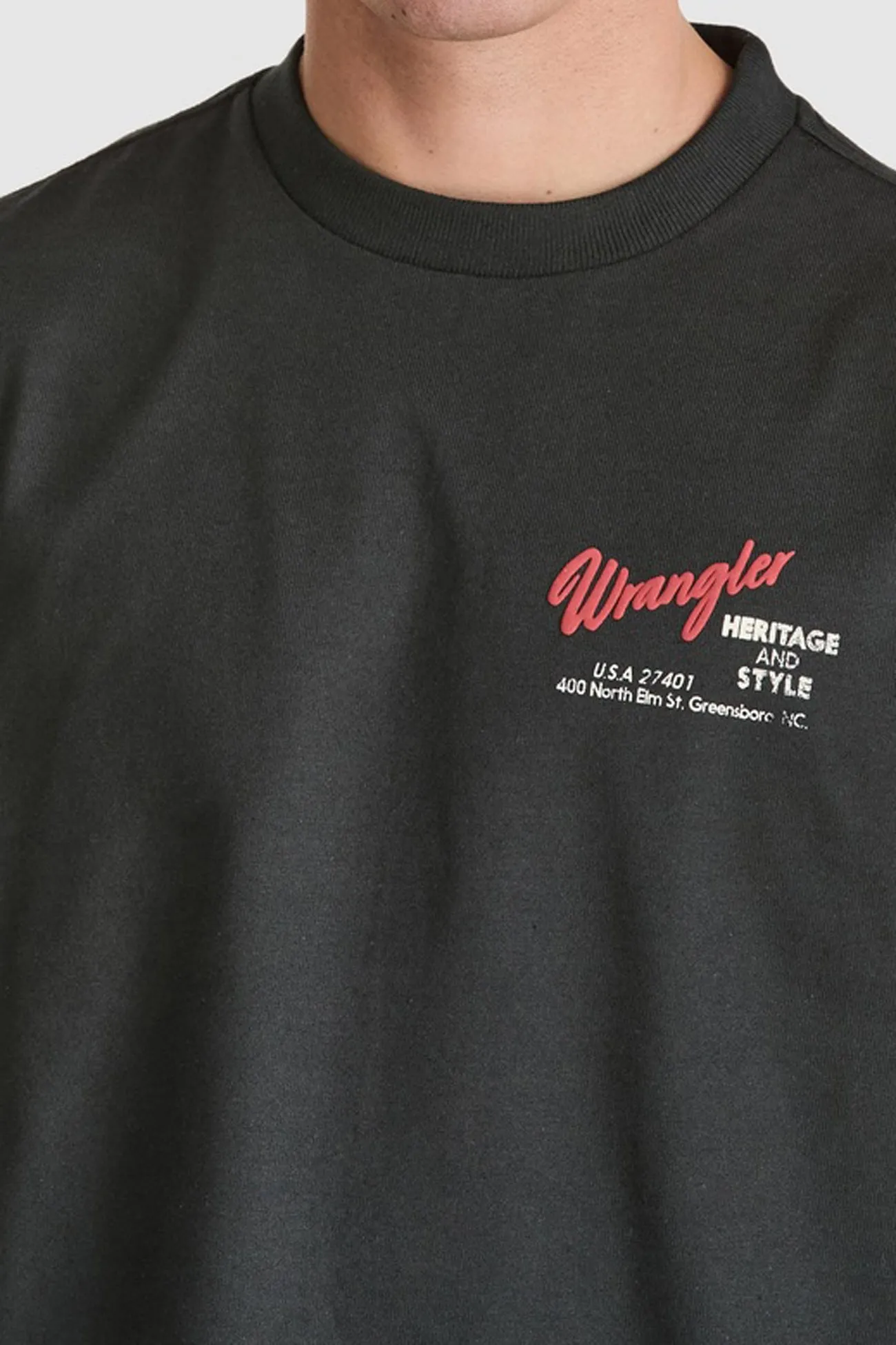Motel Boxcar Tee Dark Slate Moisture Control Technology