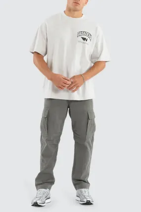 DualLayer Weave Tear Resistant Fiber Blend Motor Raptor Tee Glacier Grey