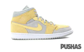 Built For Walk Transit Style Air Jordan 1 Mid 'Mixed Textures Yellow' (2020)
