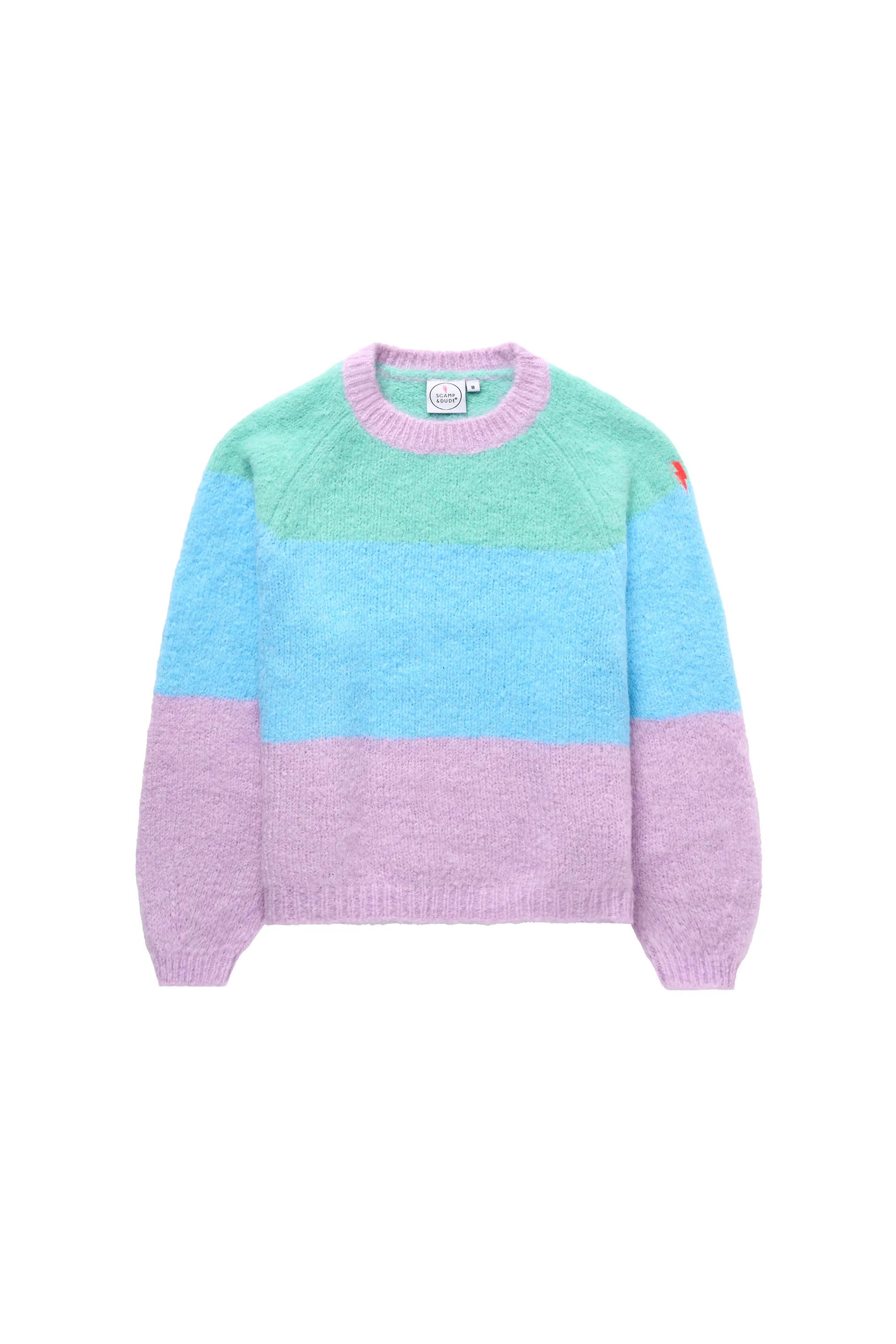 Walk In Park Multicolour Pastel Fluffy Knit Jumper