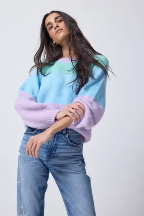 Fresh Layer Multicolour Pastel Fluffy Knit Jumper