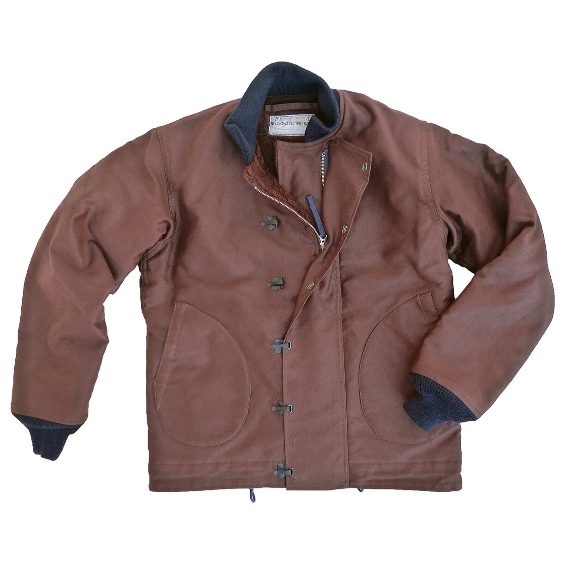 Noise Reduced Fasteners InterchangeablePanels N-1H Deck Jacket Burnt Umber