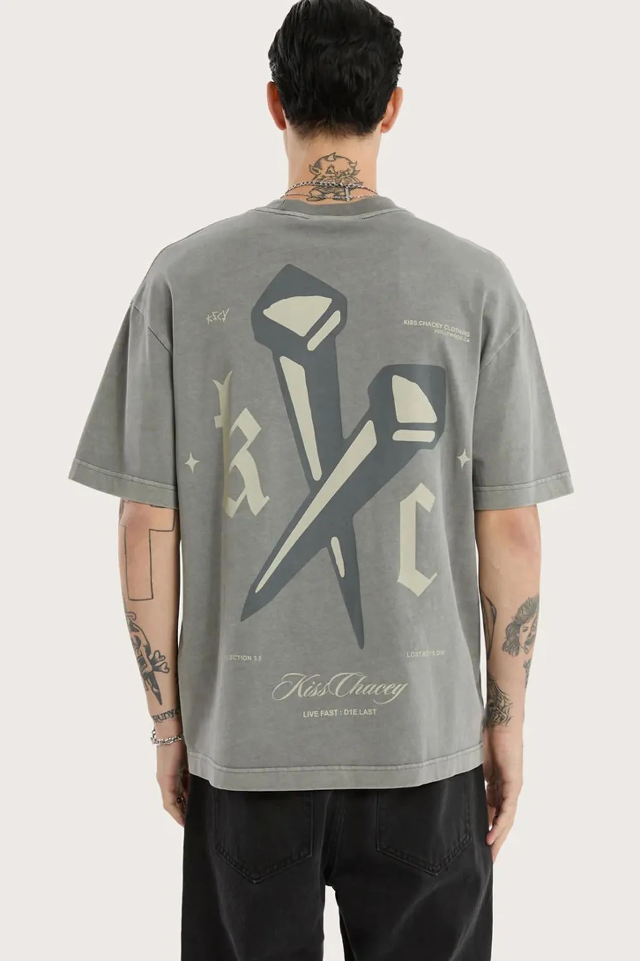 Nailed Street Tee Pigment Frost Grey Stylish Tank FlexibleCuff