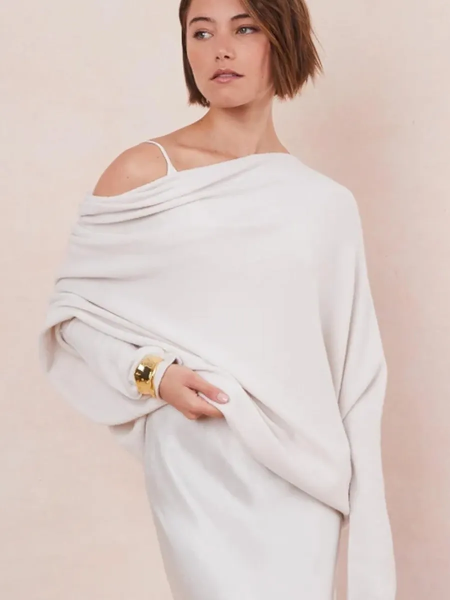 Anti Pilling Fabric Tagless Comfort NATALIE SWEATER - IVORY