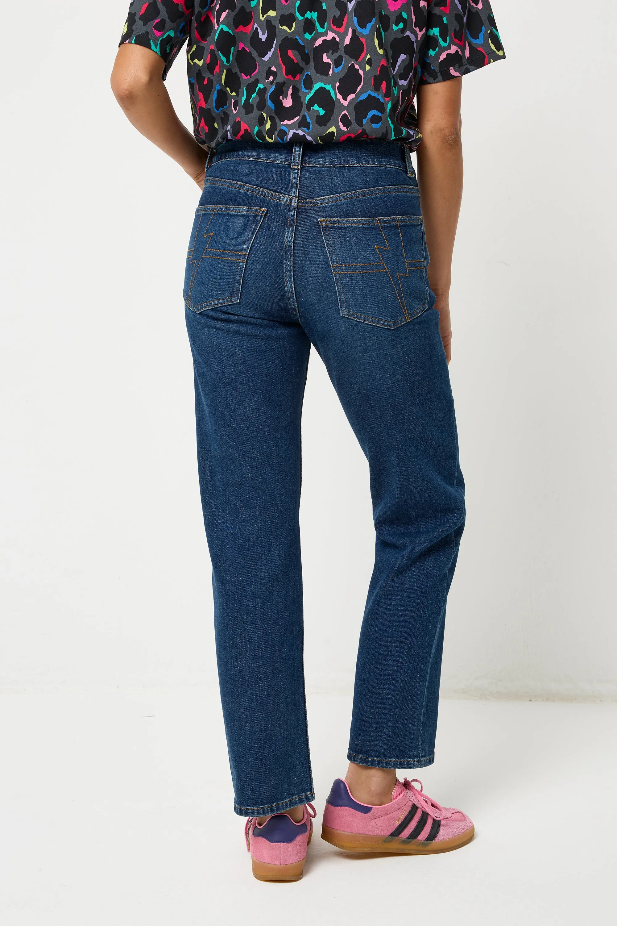 Authentic Indigo Boyfriend Jeans Sporty Appeal