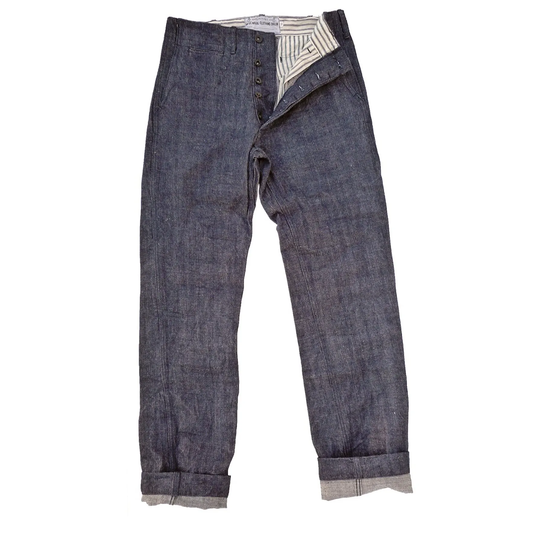 Naval "NCT" Chinos - Okinawa Denim - Warehouse Perfectly Fit SeamlessPocketDesign