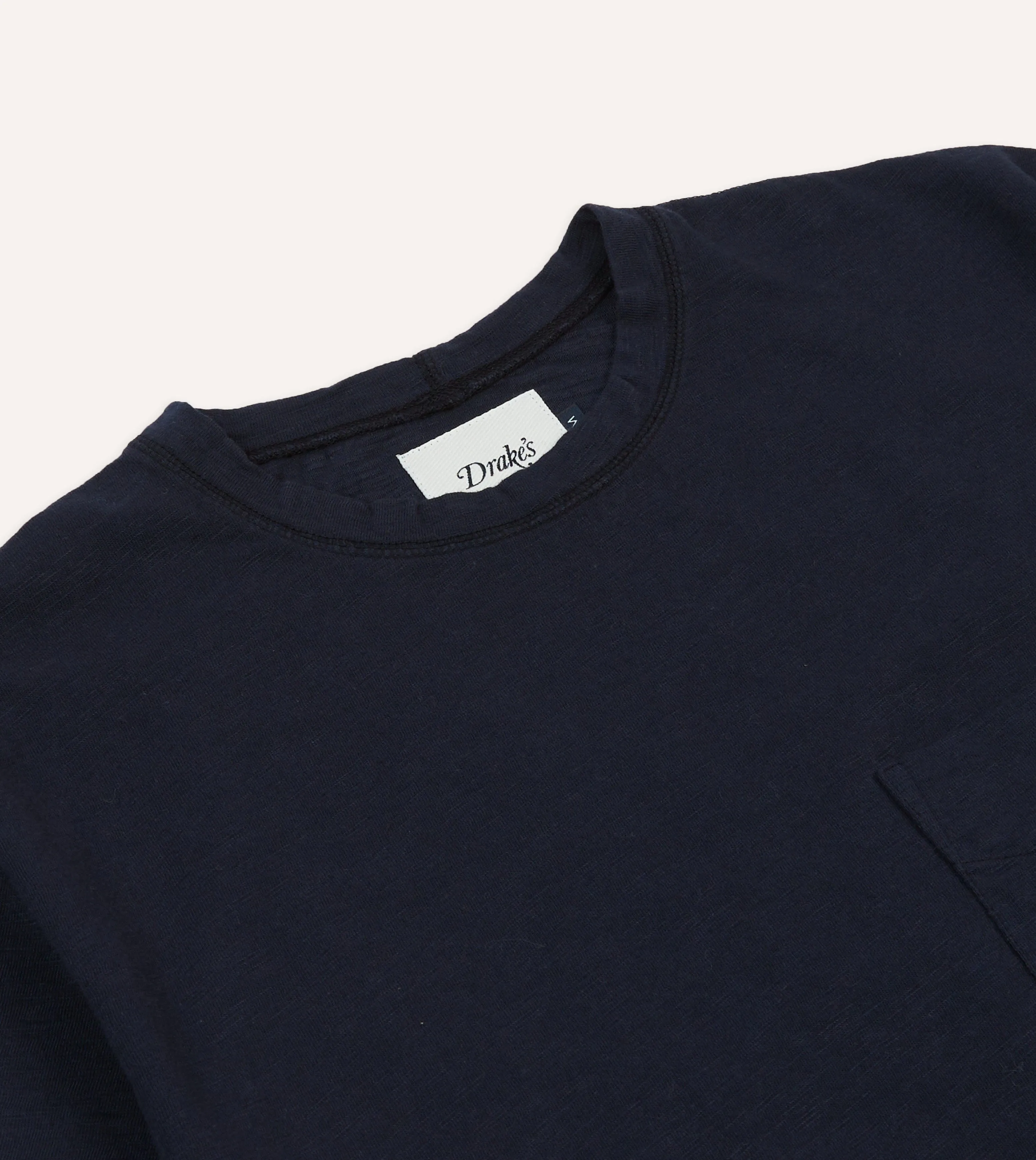 Fuzz Free Surface Navy Flam?? Cotton Crew Neck Hiking T-Shirt