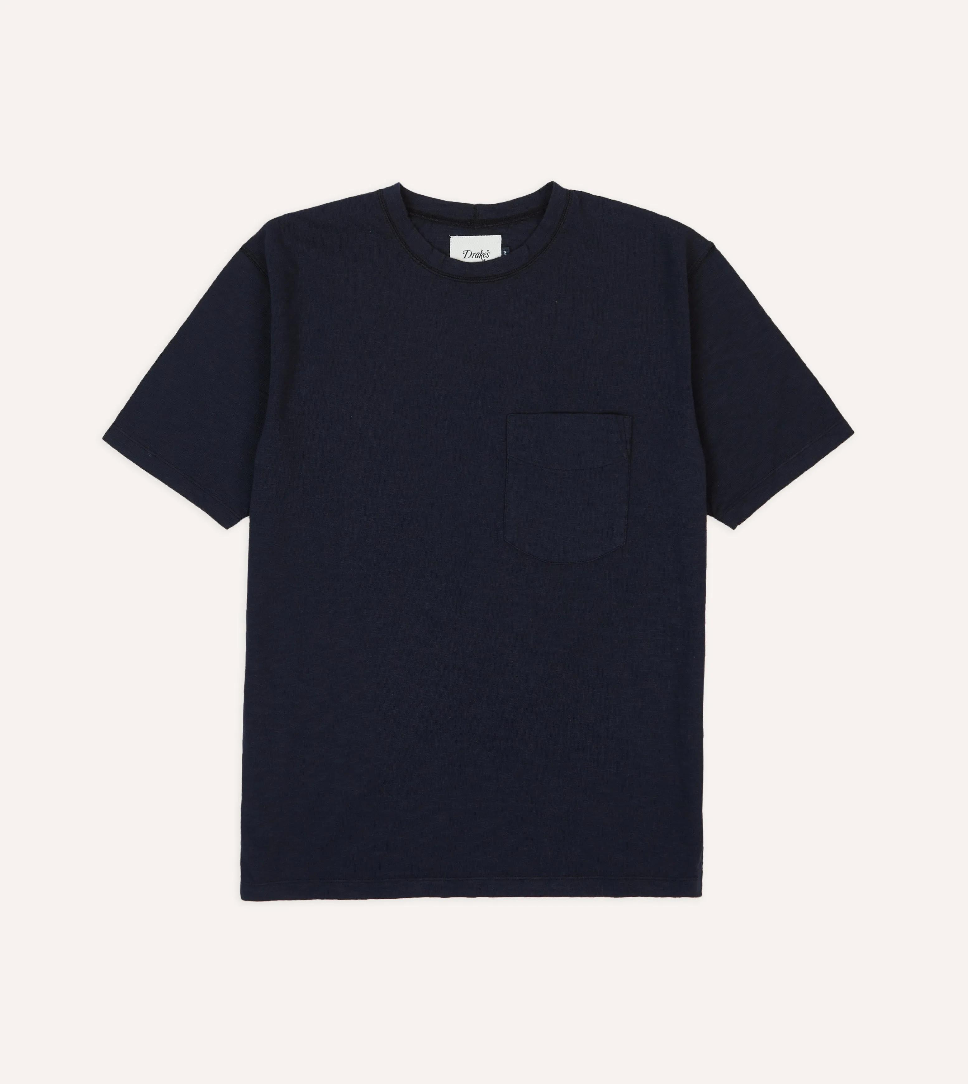 Navy Flam?? Cotton Crew Neck Hiking T-Shirt Animal Print EasyCare Fabric