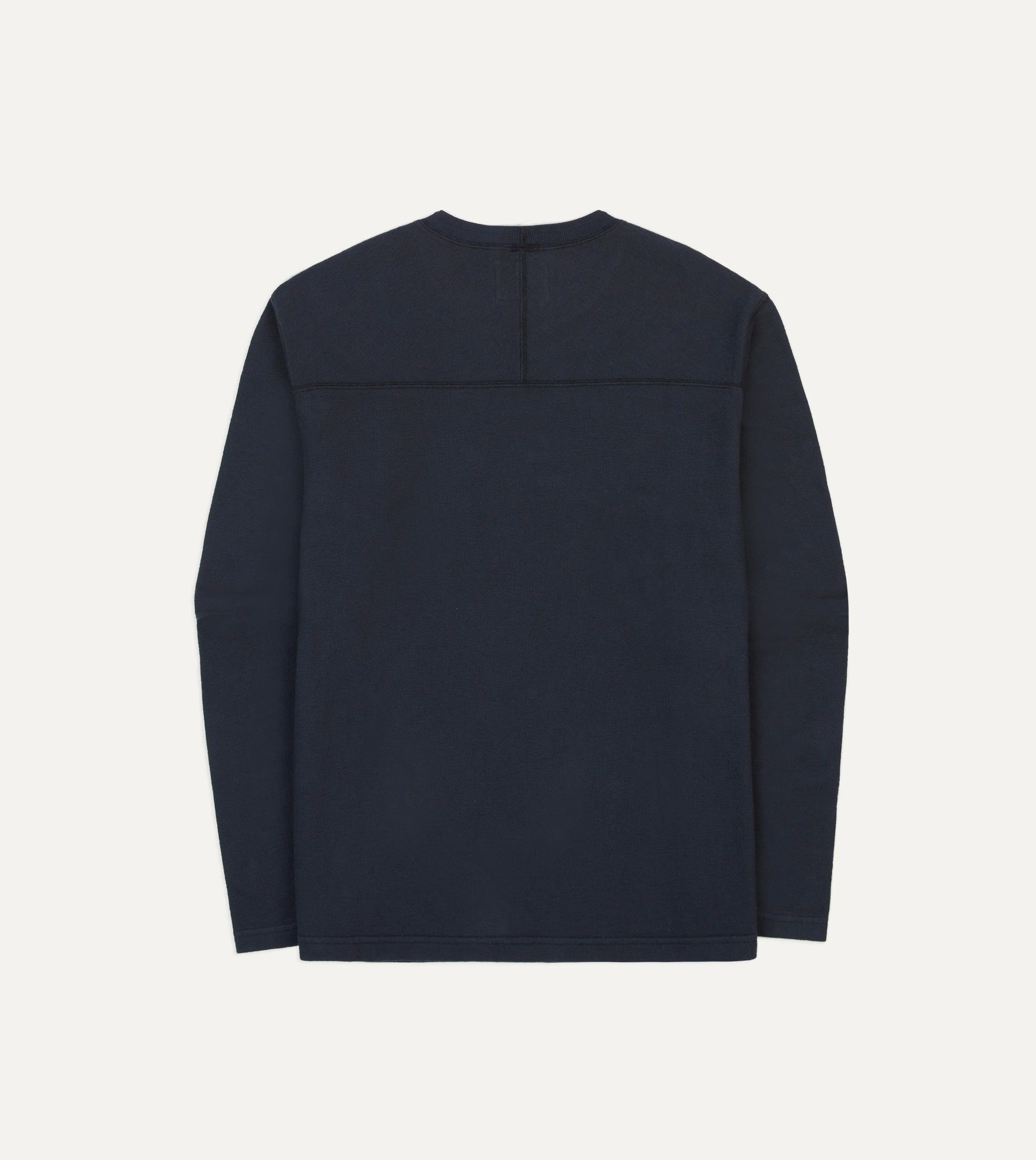 Zero Waste Production Layering Must-Have Navy Panelled Cotton Training T-Shirt