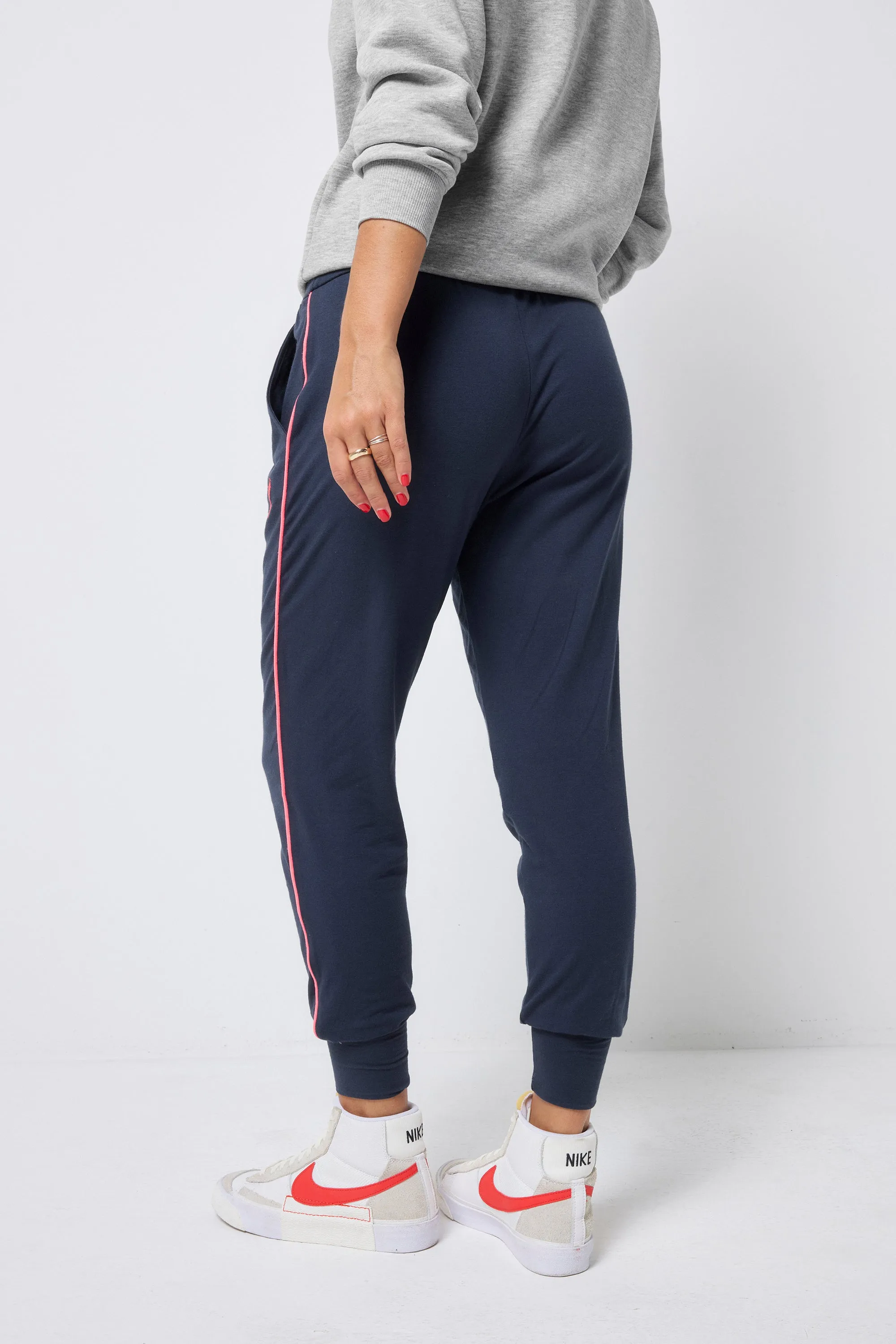 Quick Access Pockets Navy Slouch Joggers