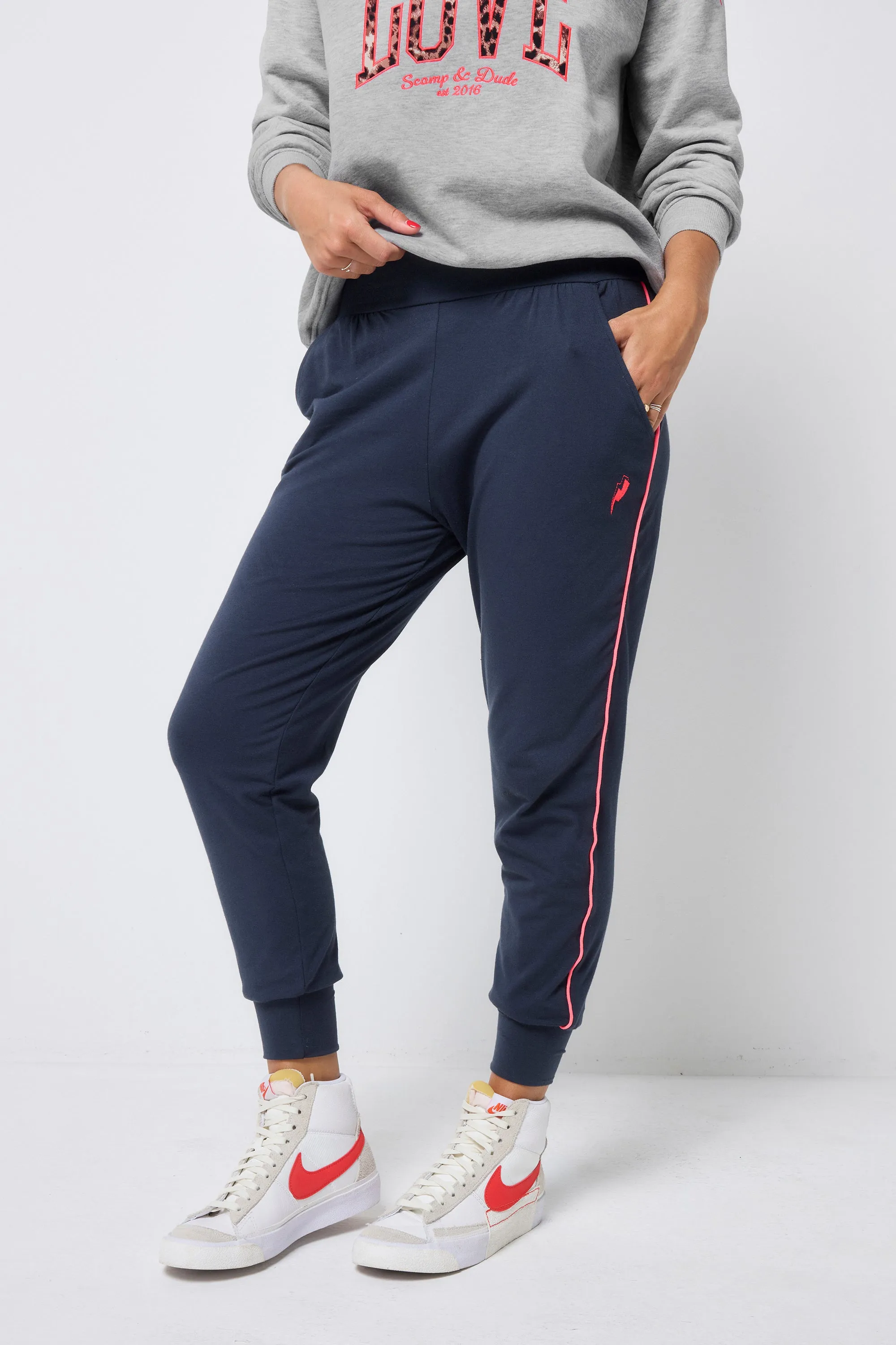 AdjustableTabs Navy Slouch Joggers