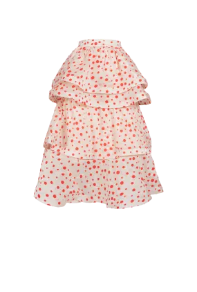 Moisture Lock Technology MIDI Teagan Tiered Skirt - Flocking Dot