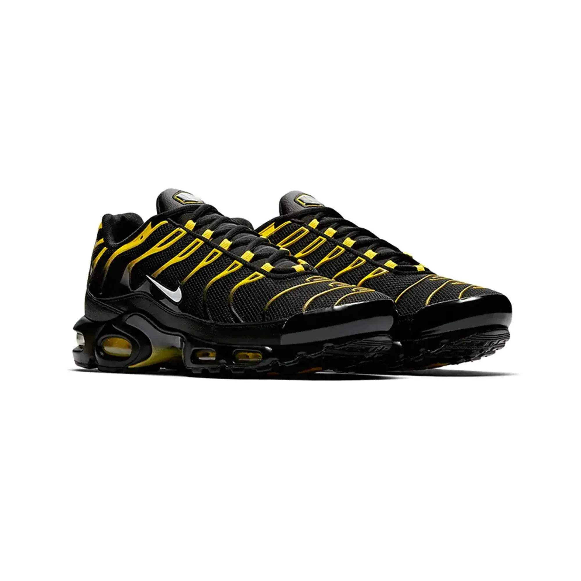 Nike Air Max Plus 'Black White-Vivid Sulfur' Stable Wear