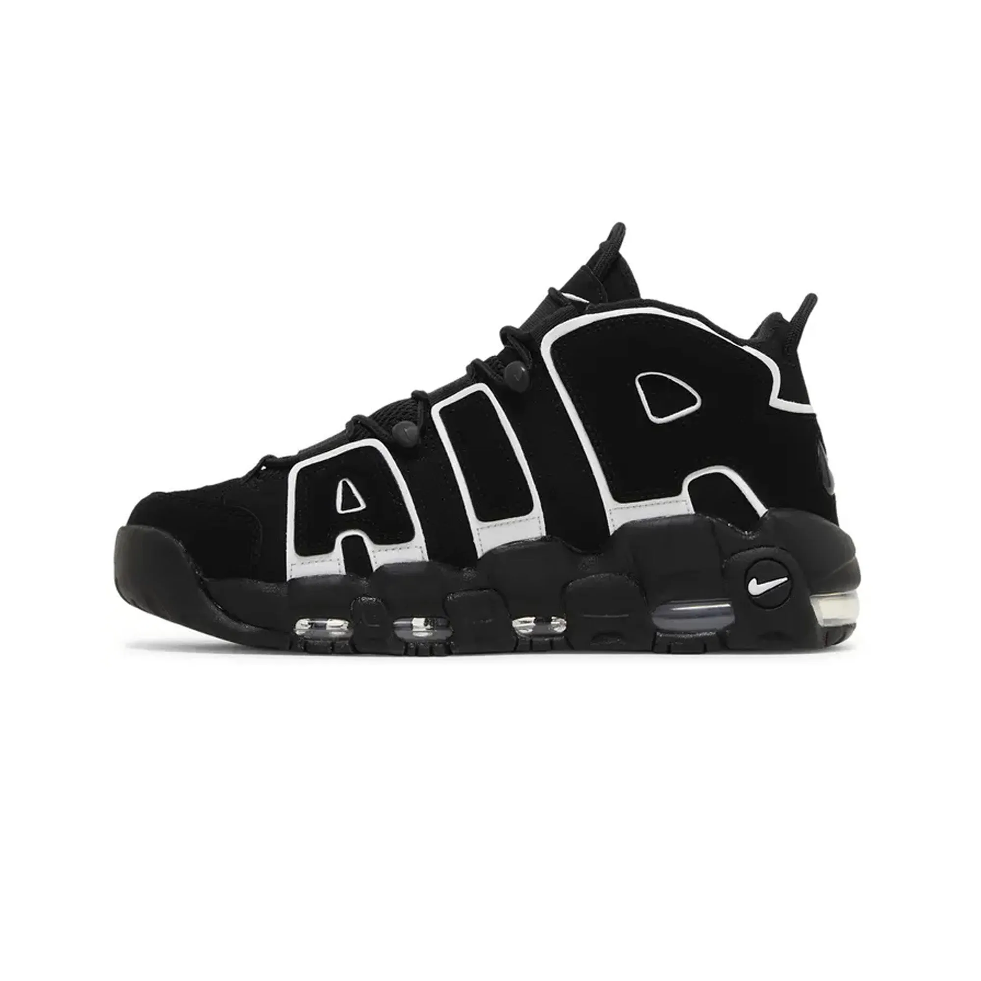 Low Profile Midsole Nike Air More Uptempo 'Black White'