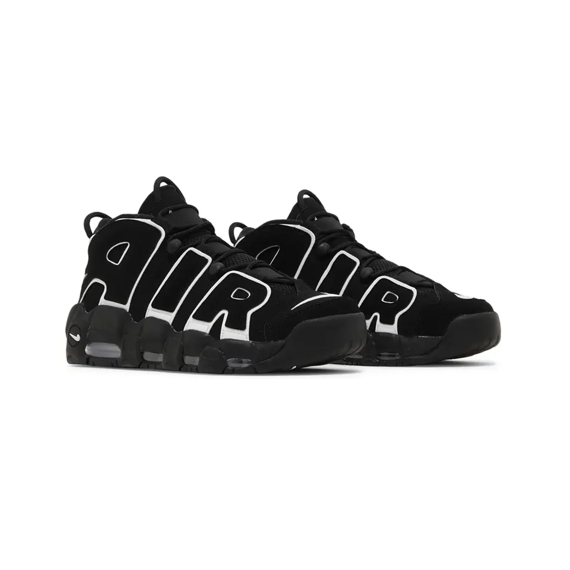 Arch Relief Comfortable Upper Material Nike Air More Uptempo 'Black White'