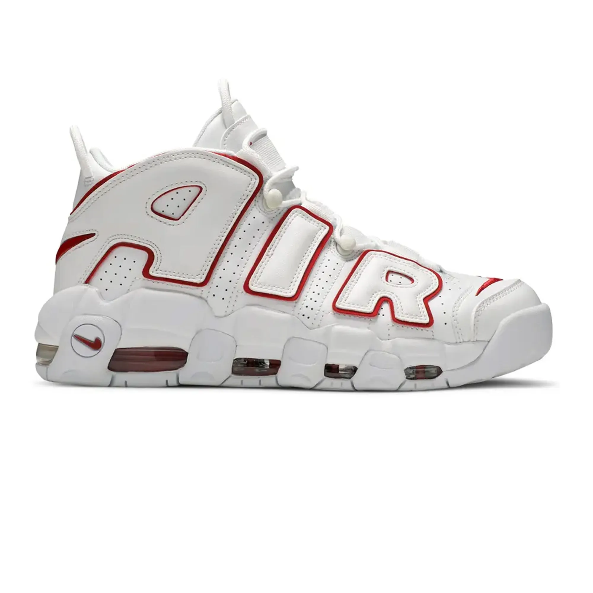 Zero Drop Profile Nike Air More Uptempo 'White Varsity Red Outline' (2021)