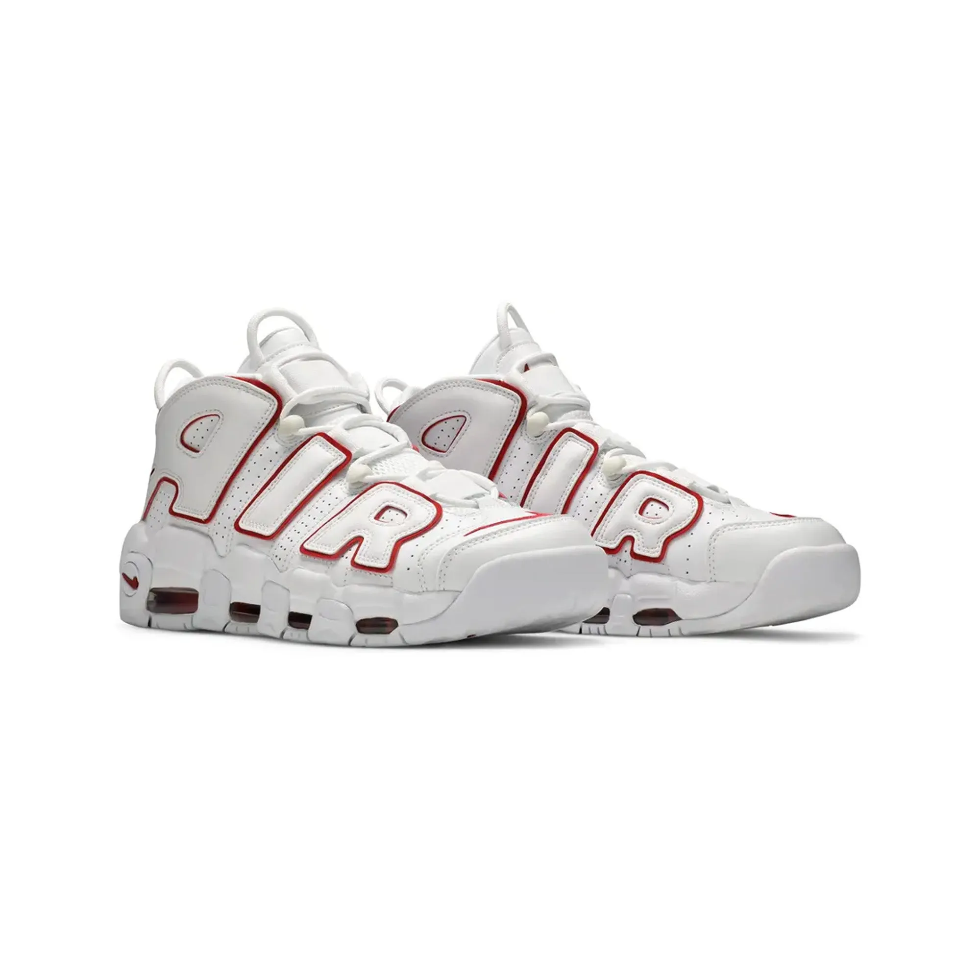 Non Restrictive Collar Padding Nike Air More Uptempo 'White Varsity Red Outline' (2021)