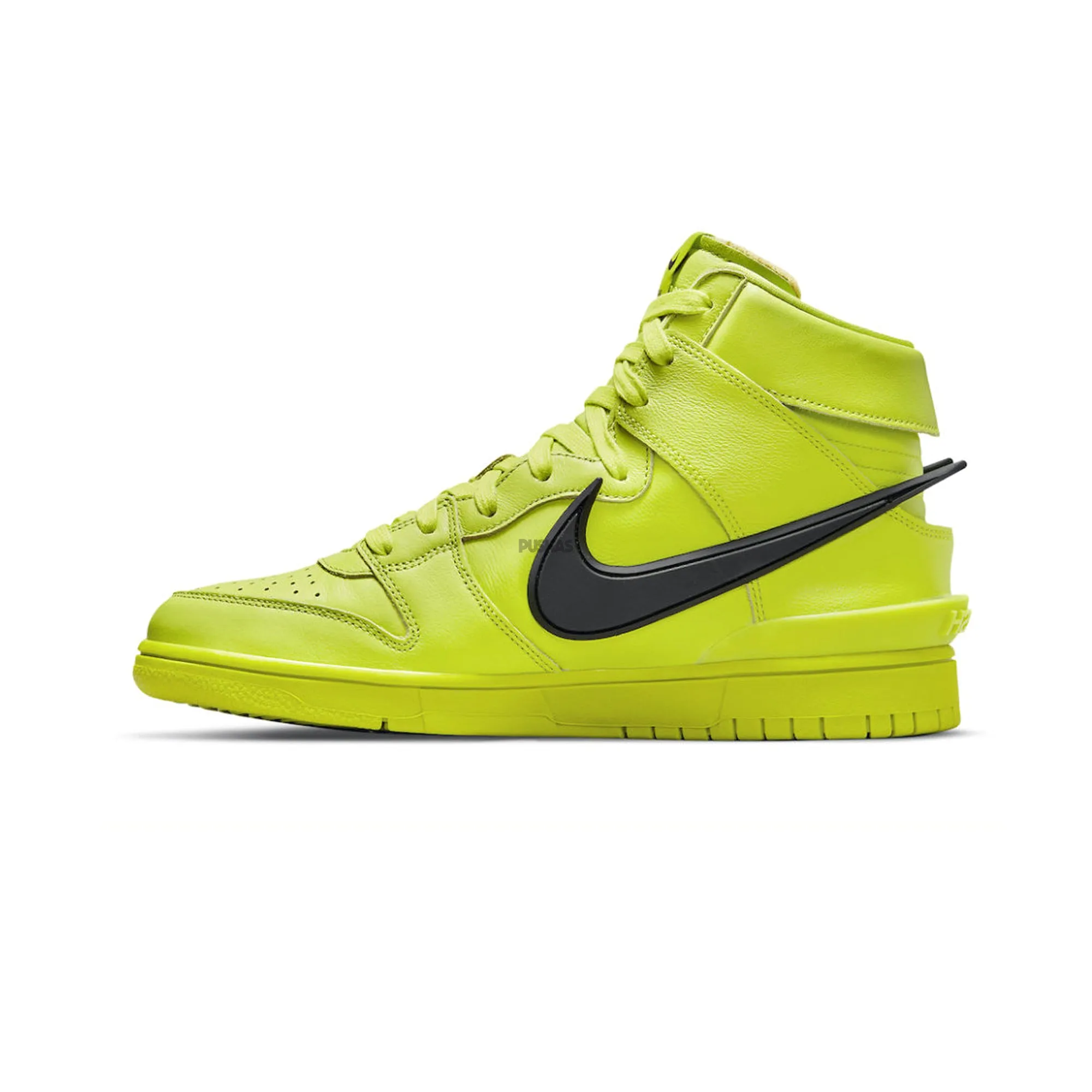 Low Collar Design Nike Dunk High AMBUSH 'Flash Lime' (2021)