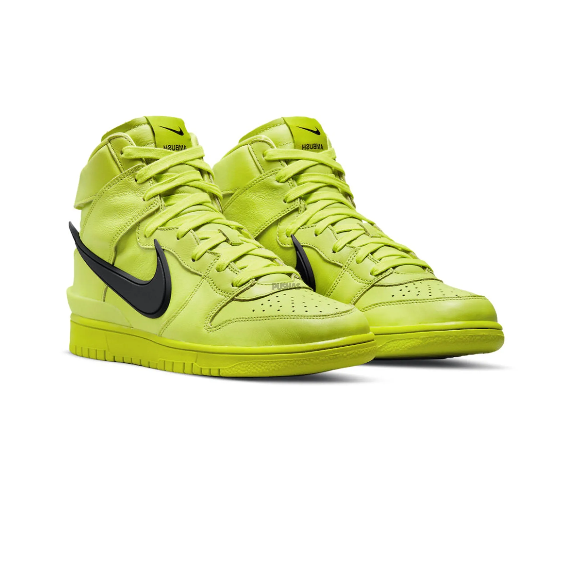 Nike Dunk High AMBUSH 'Flash Lime' (2021) Vulcanized Sole Tech