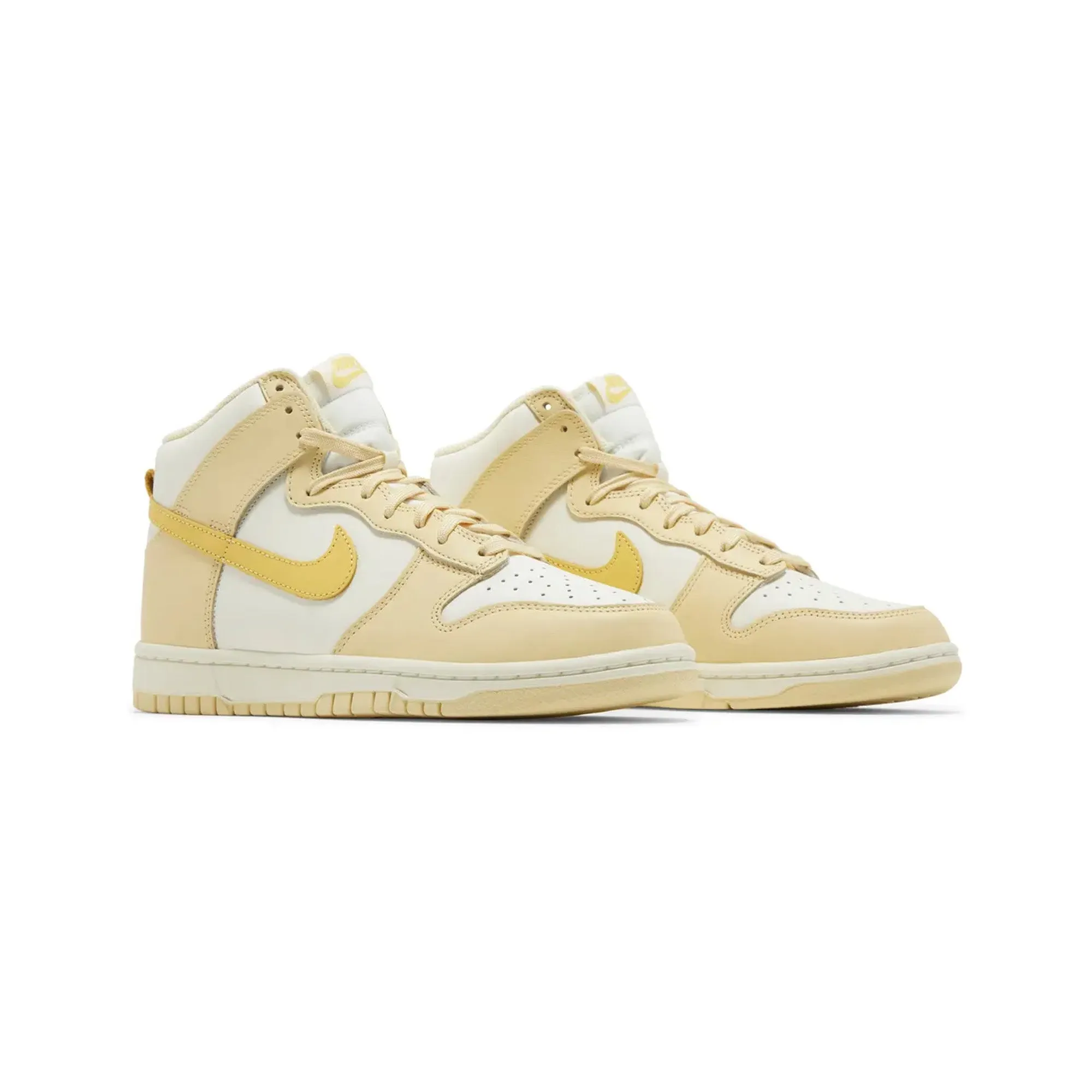 Nike Dunk High 'Pale Vanilla Topaz Gold' Women's (2023) Easy Motion Knit Surface